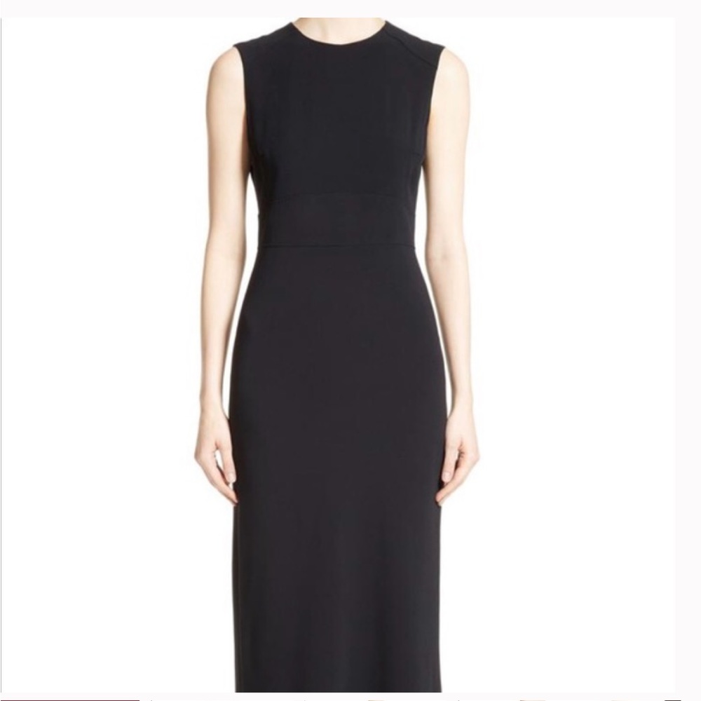 NWT MaxMara Midi Dress Black crepe Pesche sz 2